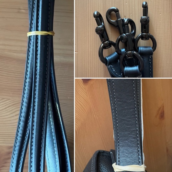 NWT Coach Rogue 20 In Colorblock Regenerative Leather (Pewter/Black) - Picture 15 of 16